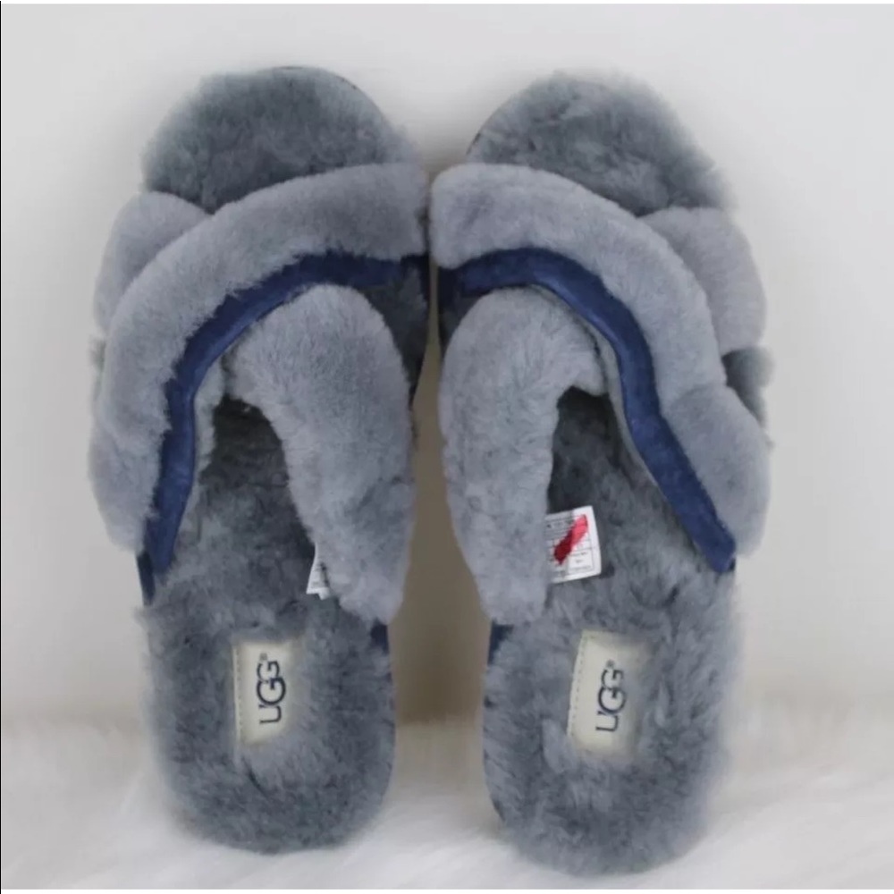 UGG ABELA GEYSER COLOR SHEEPSKIN SLIDES SLIPPERS - Picture 7 of 7